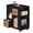 Black, variant on Sunshen Narrow Side Table with Storage, Wooden Rolling Nightstand Bedside Table with Wheels, Magazine Racks and Open Shelves, End Table with Drawers for Living Room Bedroom, Black