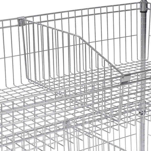 Nexel Wire Shelf Basket Divider 24""D x 10""H