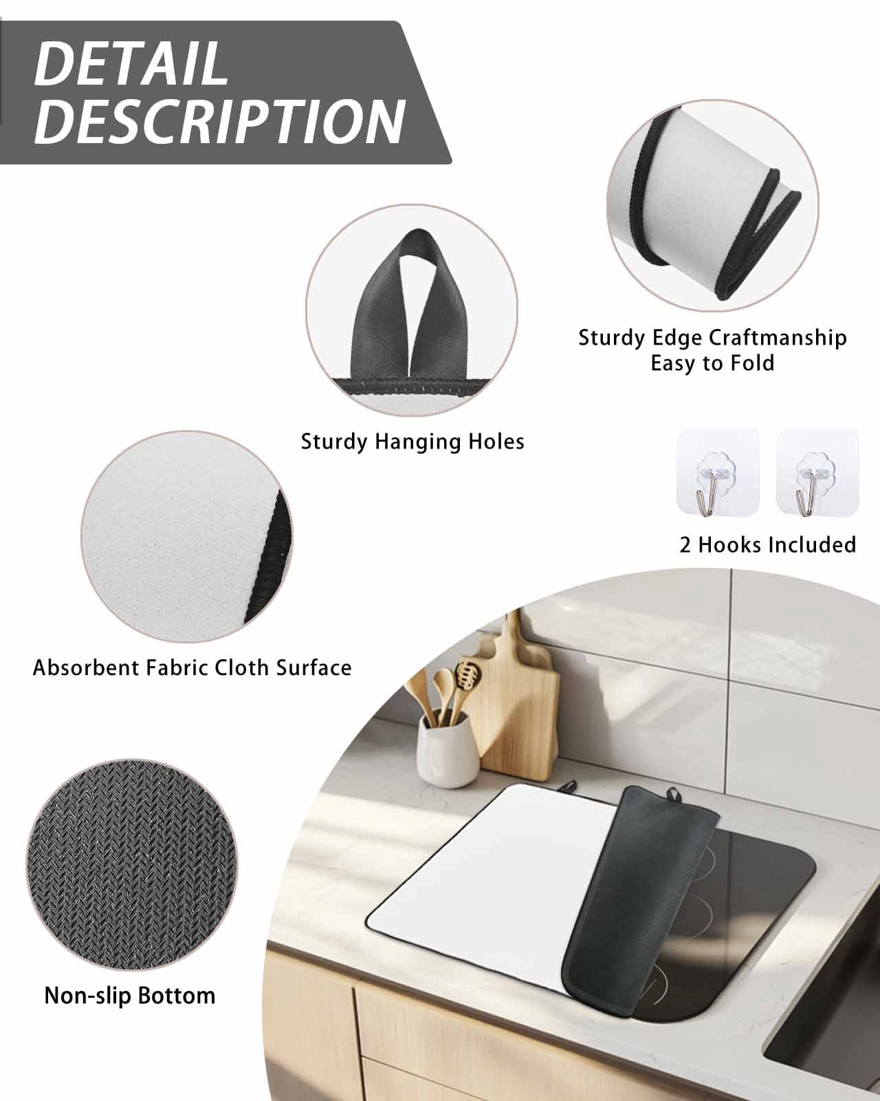Stove Top Covers for Electric Stove, White Glass Stovetop Cover Protector, Modern Simple White Backdrop Induction Cooktop Protector Oven Mat for Kitchen Countertop 28.5"x20.5"