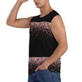 thumbnail image 3 of Bixox Men's Rose Gold Glitter1 Printed Shirt Sleeveless Fitness Tank Top-Small, 3 of 7