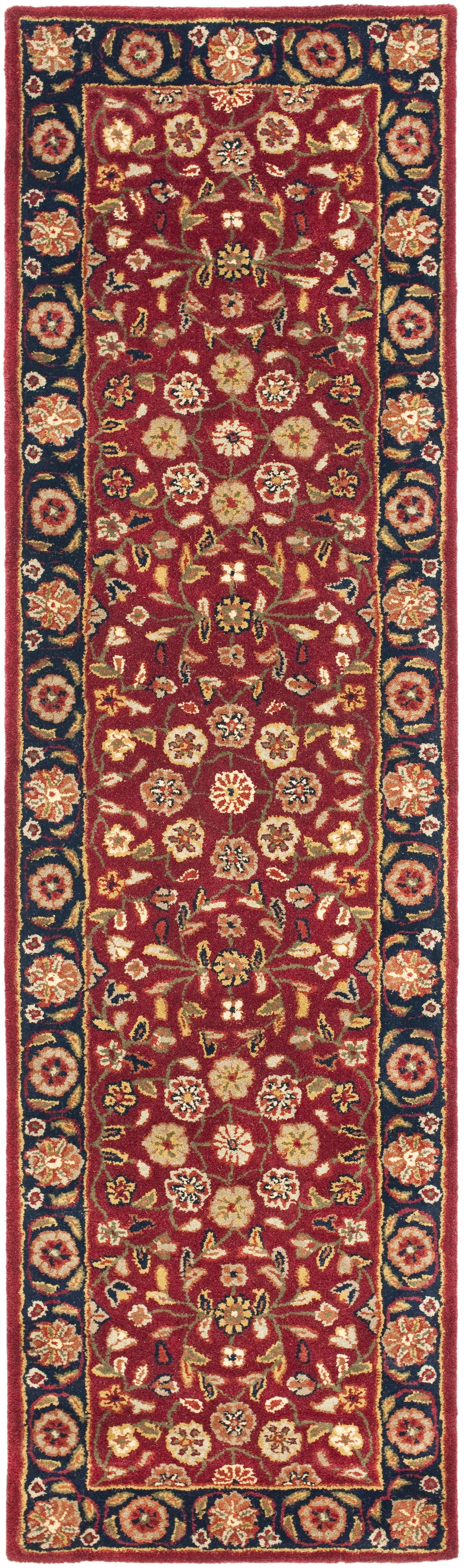 Safavieh Heritage Essex Oriental Wool Runner Rug, Red/Navy, 2'3" x 18'