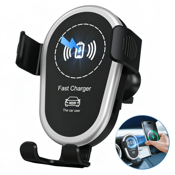 Wireless Car Charger,15W Fast Phone Wireless Charger for Car Auto Clamping,Wireless Car Charger Mounts for iPhone 17 16 15 14 13 12 11 Pro Max Xs,Support Smart Phone from 4-7inch