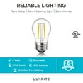 thumbnail image 5 of Luxrite A15 Vintage Dimmable LED Light Bulb 4W 40W Equivalent 2700K Warm White, 400 Lumens, E26, 4-Pack, 5 of 7