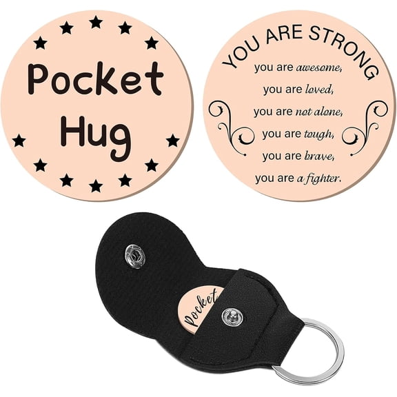 1set 1 Set A Little Pocket Hug Token Heart Pattern Long Distance Relationship Keepsake Colorful DIY