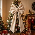 thumbnail image 4 of Sahpxhe Thick Velvet Large Christmas Bow Decorations with 180cm Streamers for Xmas Tree Doorway Fireplace Holiday Decor, 4 of 7