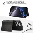 thumbnail image 2 of Decase for iPhone 14 Pro Flip PU Leather Back Cover with 2-in-1 Detachable Magnetic Wallet with 5 Card Slots Compatible Mag-Safe and RFlD Blocking Kickstand and Wireless Charging,Black, 2 of 8