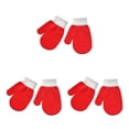 thumbnail image 1 of Manoplas para niños Qarigey de punto color Rojo para invierno, 1 of 6
