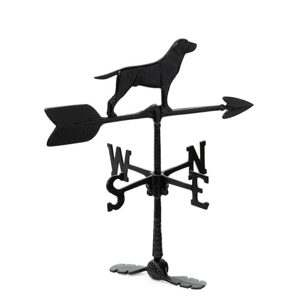 Klassen Bronze Girouette en Aluminium Chien Retriever, Noir