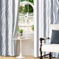 thumbnail image 4 of Lfeey Gradient Stripe Blackout Curtains, Grommet Curtains for Modern Living Room Bedroom, Gray White, 42x72 inch, 4 of 5