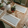 thumbnail image 5 of Yesbay Table Mat Tassels Design Fine Stitching Rectangular Vintage Woven Boho Placemat for Restaurant, 5 of 7