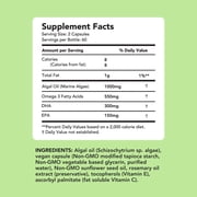 Amandean Vegan Omega-3 Supplement. Fish Oil Alternative. Plant Based DHA & EPA Algal Oil. 120 Capsules. Marine Algae Essential Fatty Acids. Joint, Heart, Skin, Brain, Eye. (Packaging May Vary)