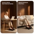 thumbnail image 4 of SHOUFTW Electric Under Desk Elliptical, Portable Leg Exerciser with Remote and LCD, Plastic Pedal Trainer for Seniors, Home Office, Rehab, Orange, 4 of 7