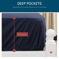 thumbnail image 6 of PiccoCasa Full Bed Fitted Sheet Microfiber Large Pocket Soft Mattress Protector Navy Blue, 54" x 75", 6 of 7