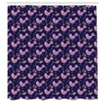 thumbnail image 2 of Ambesonne Botanical Shower Curtain, Folk Birds and Flowers, 69"Wx75"L, Indigo and Multicolor, 2 of 4