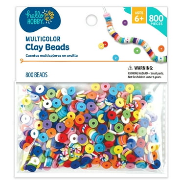Hello Hobby Multicolor Clay Beads, 800 Pieces