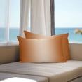thumbnail image 2 of Burnt Orange Outdoor Pillow Covers Pack of 2 Ombre Solid Color Gradient Modern Art Waterproof Throw Pillow Covers Decorative Cushion Cases for Patio Garden Tent Balcony Couch 20x12 inch, 2 of 8