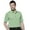 Brilliant Green/White, variant on Monterey Club Men's Level Stripe Texture Golf Polo Shirt #1655
