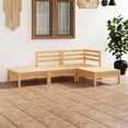 thumbnail image 2 of vidaXL Solid Pinewood Lounge Set 4 Piece Patio Garden Furniture Multi Colors, 2 of 20