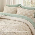 thumbnail image 2 of Juego de edredón Bedsure California King, color beige, bohemio, 3 piezas, 2 of 8