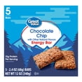thumbnail image 2 of (4 pack) Great Value Energy Bar, Chocolate Chip, 2.4 oz, 5 Count, 2 of 10