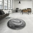 thumbnail image 3 of Ahgly Company Indoor Round Patterned Ash Gray Area Rugs, 6' Round, 3 of 6