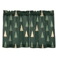 thumbnail image 7 of Yayeee Kitchen Curtains Tier Pair Light Filtering 27"x24" Rod Pocket Short Cafe Window Panel, Beige Christmas Trees, 7 of 7