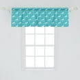 thumbnail image 2 of Ambesonne Dog Lover Window Valance, Dog and Paw Silhouettes, 54" X 18", Turquoise White, 2 of 3