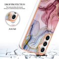 thumbnail image 5 of For Samsung Galaxy S24 FE TPU Case Marble Pattern 2.0mm Electroplating Phone Back Cover - Rose Gold, 5 of 5