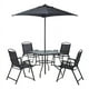 thumbnail image 3 of Mainstays Albany Lane 6-Piece Outdoor Patio Dining Set, Black rattan furniture  rattan  outdoor sofa My Lux Decor Round, 3 of 11