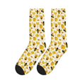 thumbnail image 5 of Crew Socks for Women Men, yellow bee honey cute  Moisture Running Athletic Football Striped Socks Cushion Tube Socks, 5 of 7