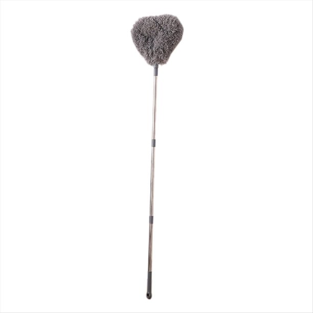 Plumero Retráctil de Acero Inoxidable con Manejar , Cepillo para Polvo, Herramientas de Limpieza para el Hogar y el Coche, Gris