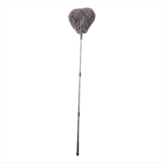 Plumero Retráctil de Acero Inoxidable con Manejar , Cepillo para Polvo, Herramientas de Limpieza para el Hogar y el Coche, Gris