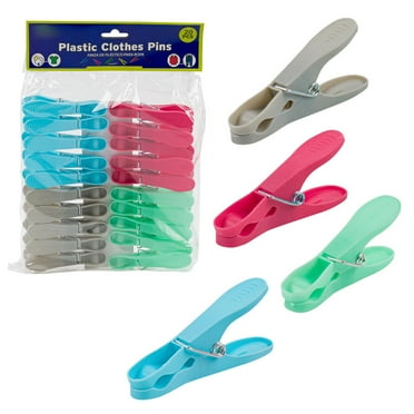 20 Clothespins Plastic Pegs Laundry Clothes Pins Hanging Clips Useful Heavy Duty