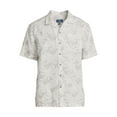 thumbnail image 4 of George Men's & Big Men's Short Sleeve Linen Blend Button-Up Camp Shirt, Sizes S-3XL, 4 of 5