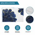 thumbnail image 6 of Navy Blue Gold Placemats Set of 8, Abstract Line Art Troditional Ink Painting Placemats for Dining Table, Place Mats for Kitchen Tabletop, Waterproof Wipeable Dining Table Mats Set, 6 of 9