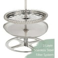 thumbnail image 3 of Chrome 1 Liter Large Glass and Stainless Steel French Press Coffee and Loose Leaf Tea Maker, 3 of 7