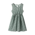 thumbnail image 2 of LOVZFMLL Robe de Plage pour Enfants Douce et à la Mode Robe Longue Imprimée Robe Longue Sans Manches, 2 of 3