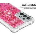 thumbnail image 4 of Compatible with Samsung Galaxy A32 5G Case Glitter Liquid Cute Clear Phone Case Floating Quicksand Shockproof Protective Bumper Silicone TPU Case for Samsung Galaxy A32 5G Love Pink YB, 4 of 6