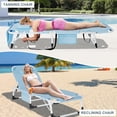 thumbnail image 6 of Slsy 3-in-1 Face Down Tanning Chair, Folding Lounge Chair with Face & Arm Hole, 5-Position Adjustable Camping Cot, 2-Sided Cushion, Pillow & Carry Straps for Beach & Outdoor, 6 of 11