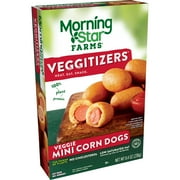 MorningStar Farms Meatless Mini Corn Dogs, Plant Based Protein Vegan Snacks, Frozen Meal, Original, 8.4oz, 1 Box