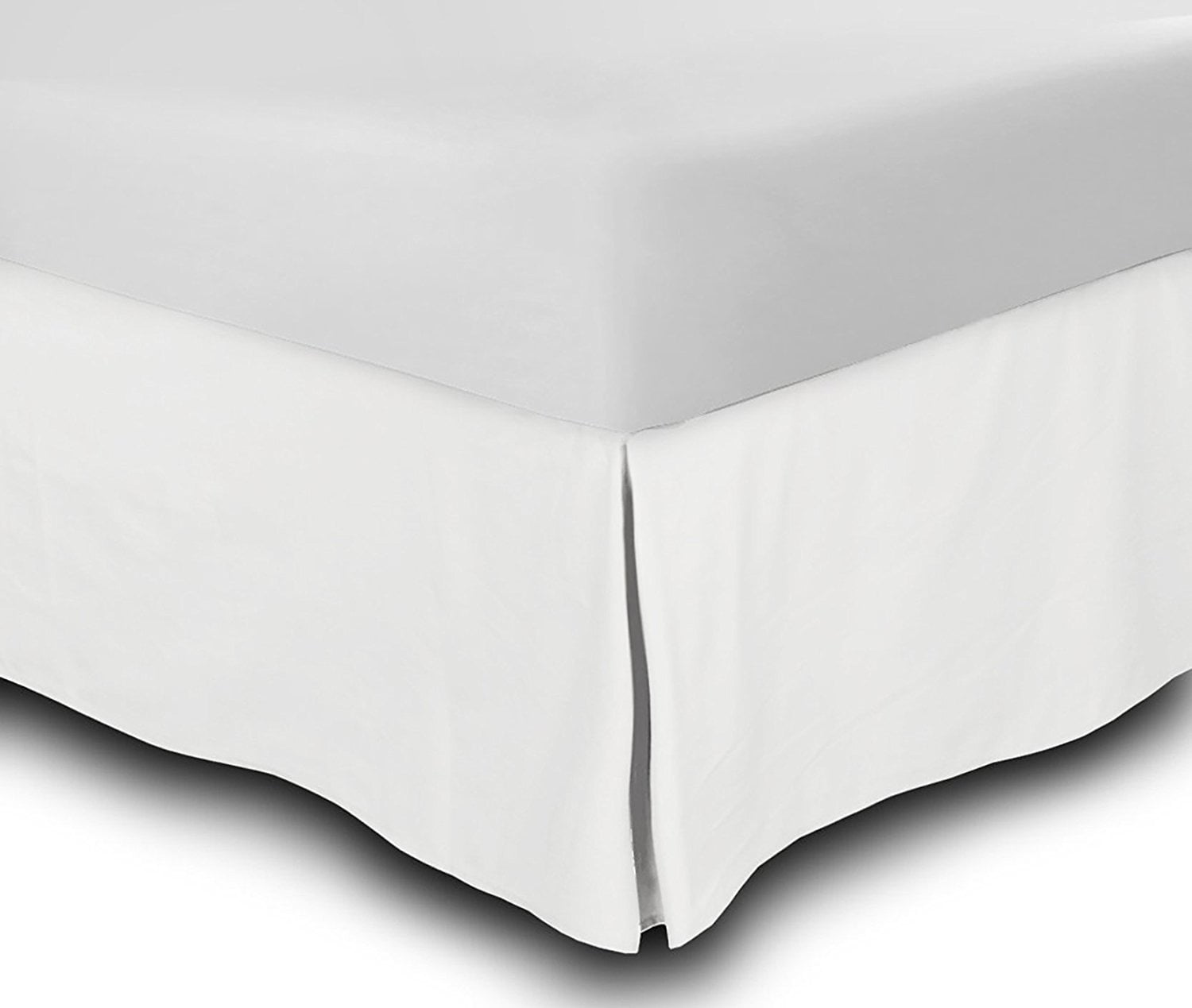 Bed Skirt(Full, White) Hotel Quality Bed Skirt 14 Inch Wrinkle and