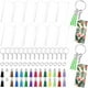 thumbnail image 1 of HomeKingdee 103 Pcs Sublimation DIY Creative Square Keychain Blank Kit with Tassel Dog Buckle - for Crafts and Personalization, 1 of 4
