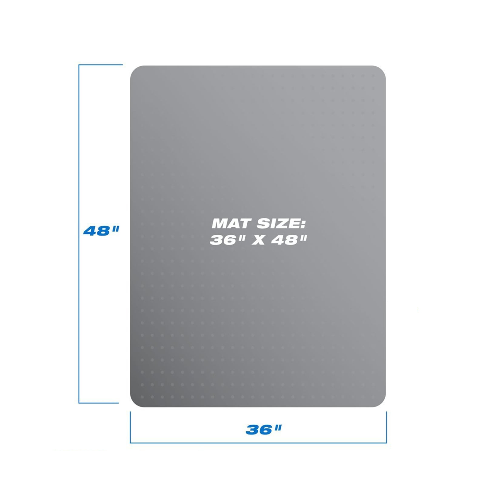 PVC Rectangle Floor Protection Mat Chair Mat with Nail Transparent