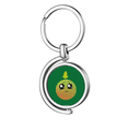 thumbnail image 1 of Lovely Cartoon Cry Orange Face Rotating Keychain Metal Keyring Holder, 1 of 2