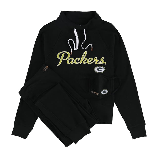 G-III Sports Womens Green Bay Packers Straight Leg Jogger Athletic Pants, pac, S