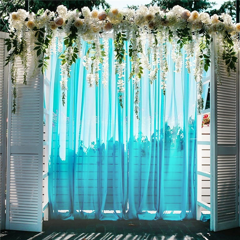 Nuolin 1 pcs outdoor drapery wedding wedding decoration background cloth  finished veil curtain decoration 