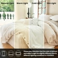 thumbnail image 5 of Simple&Opulence 100% Washed Linen Duvet Cover Full Size -3 Pieces - Natural Flax French Country Bedding Set - Breathable Farmhouse Comforter Cover with Coconut Button Closure - White, 5 of 8