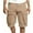 Khaki, variant on WREESH Men's Cargo Shorts Casual Pure Color Outdoors Pocket Work Trouser Cargo Shorts Pant Outdoor Hiking Shorts Olive Green