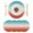 Peacock Blue, variant on Orange Blue Ombre Round 13 Inch Placemats Set of 2, Contemporary Abstract Gradient HeatResistant Non Slip Place Mats for Dining Table, Wipeable Braided Kitchen Table Mats for Housewarming