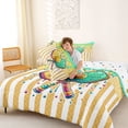 thumbnail image 4 of Erosebridal Pastel Pickleball Paddle Print Full Size Comforter Sets, Sweet Sports Bedding Sets for Kids Boys and Girls, Polka Dots Reversible 3pcs, 1 Comforter and 2 Pillowcases, 4 of 6